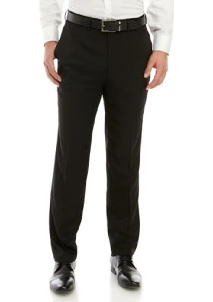 Stretch Gab Flat Front Pants