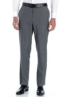 Windowpane Stretch Suit Pants