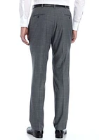 Windowpane Stretch Suit Pants