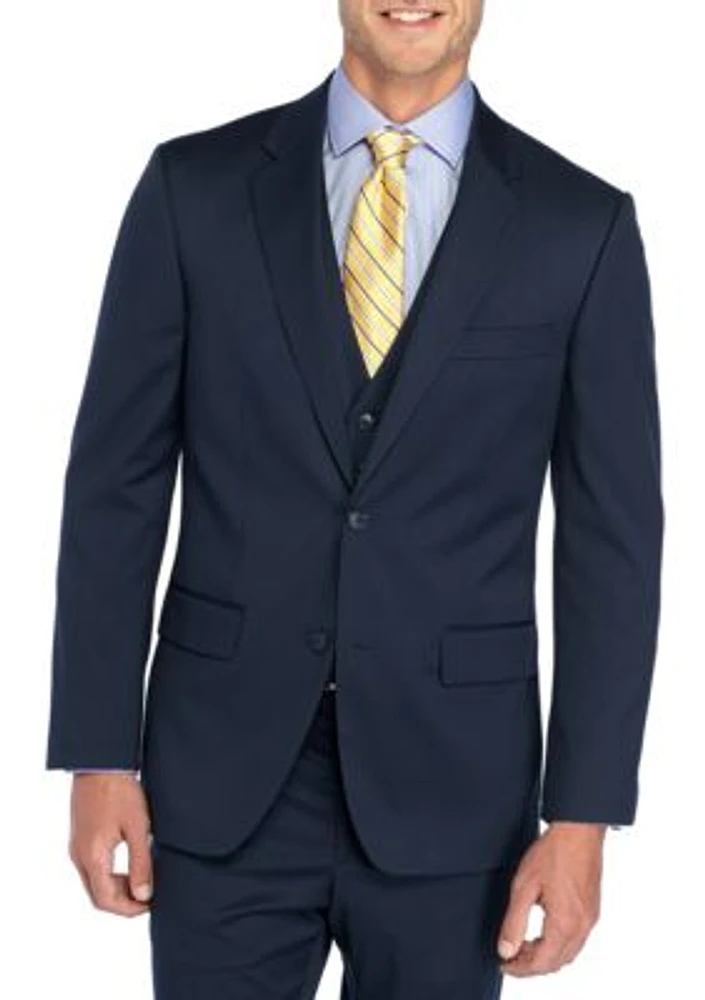 Solid Stretch Suit Coat