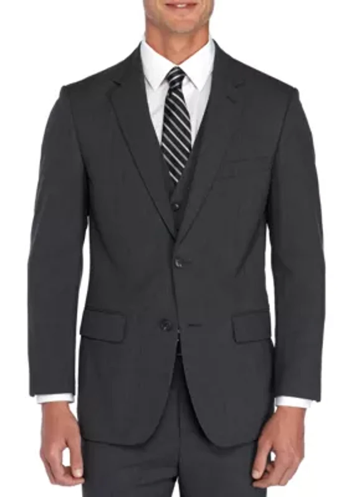 Big & Tall Charcoal Stretch Suit Coat