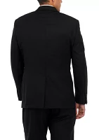 Black Solid Suit Coat