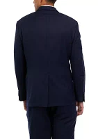 Men's Navy Solid Suit Coat