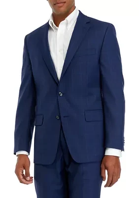 Men's Windowpane Suit Separate Coat