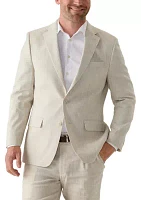 Single Breasted Two Button Flap Pockets with Notch Lapel
