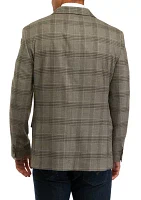 Men's Single Breasted Plaid Sport Coat