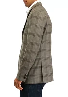 Men's Single Breasted Plaid Sport Coat