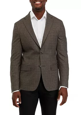 Single Breasted 2-Button-Front Check Blazer