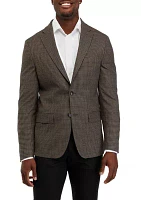 Single Breasted 2-Button-Front Check Blazer