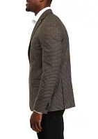 Single Breasted 2-Button-Front Check Blazer