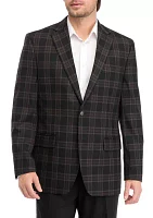 Black Brown Plaid Sport Coat