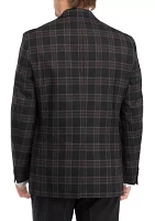 Black Brown Plaid Sport Coat