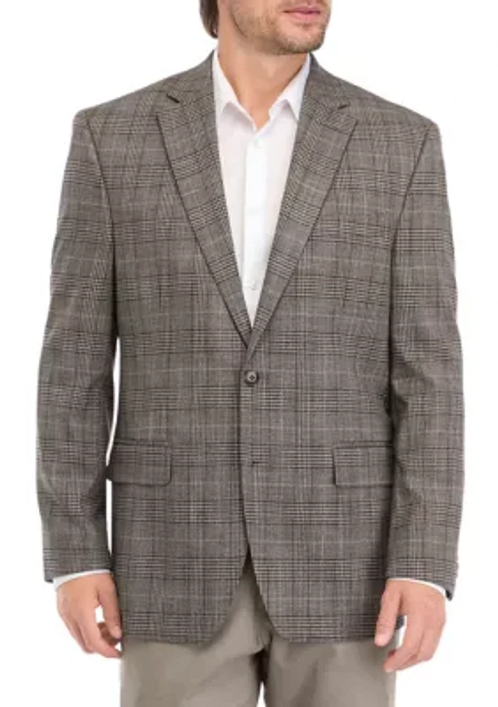 Single Breasted Fall Plaid Sport Coat