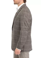 Single Breasted Fall Plaid Sport Coat