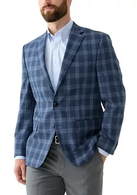 Single Breasted Classic Fit Plaid Blazer