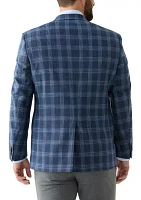 Single Breasted Classic Fit Plaid Blazer