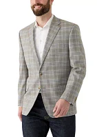 Single Breasted Plaid Classic Sport Coat