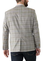 Single Breasted Plaid Classic Sport Coat