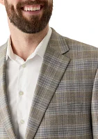 Single Breasted Plaid Classic Sport Coat