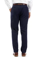 Navy Solid Dress Pants