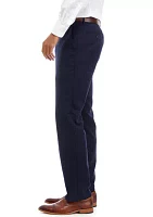 Navy Solid Dress Pants