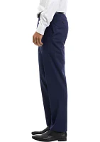 Textured Flat Front Pants