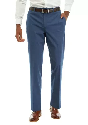 Men's Windowpane Flat Front Pants