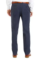 Blue Check Pattern Dress Pants