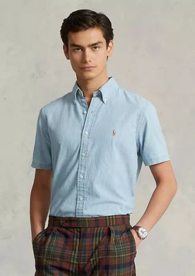 Polo Ralph Lauren Men's Classic Fit Madras Poplin Workshirt