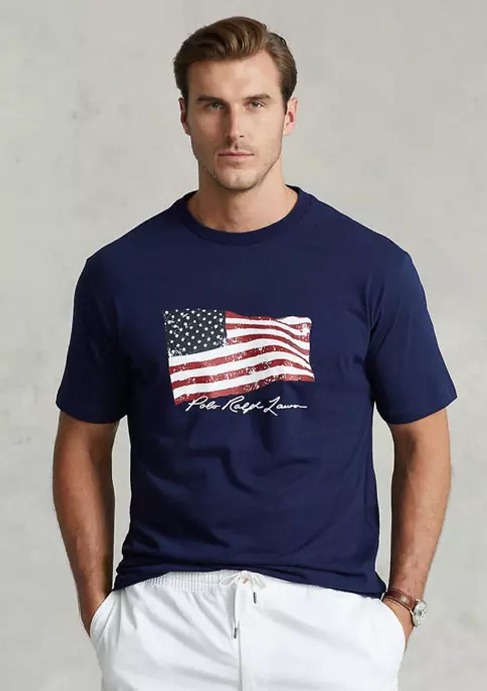 Polo Ralph Lauren Big & Tall Americana Flag Jersey Short Sleeve T-Shirt