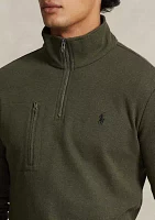 Terry Quarter Zip Pullover Sweatshirt