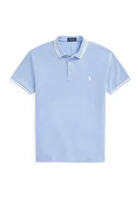 Custom Slim Fit Stretch Mesh Polo Shirt