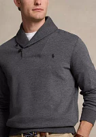 Luxury Jersey Shawl Collar Pullover Sweatshirt