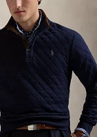 Quilted Double-Knit Jersey Pullover