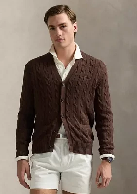 Cable Knit Cotton Cardigan