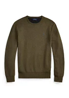 Textured Cotton Crew Neck Sweater