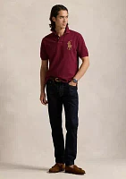 Classic Fit Leather Pony Mesh Polo Shirt