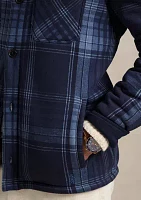 Plaid Fleece Shirt Jacket