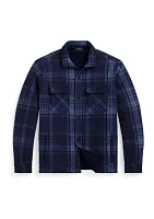 Plaid Fleece Shirt Jacket