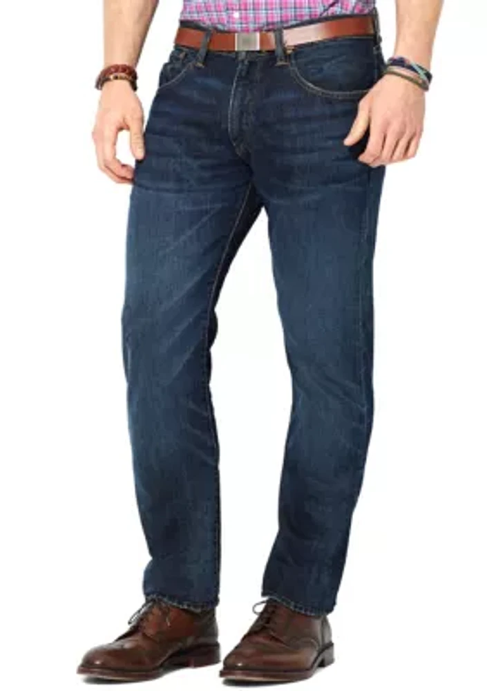 Straight-Fit Lightweight Morris-Wash Jeans