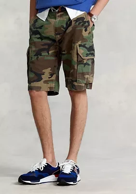 Relaxed Fit Camo Cargo Shorts