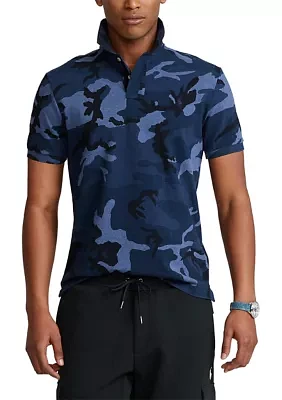 Classic Fit Camo Mesh Polo Shirt