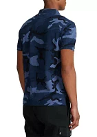 Classic Fit Camo Mesh Polo Shirt