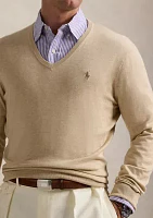 Cotton Long Sleeve V-Neck Sweater