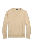 Cotton Long Sleeve V-Neck Sweater