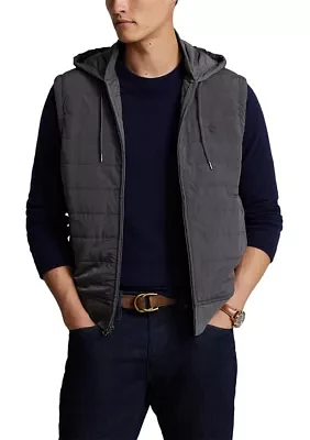 Hybrid Hooded Full Zip Vest