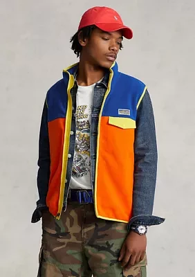 Color Blocked Brushed Fleece Vest