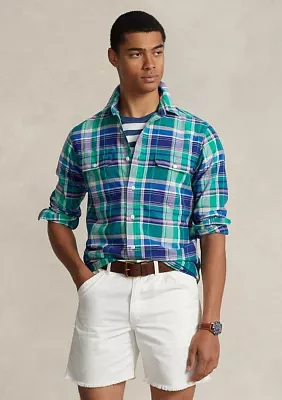 Classic Fit Plaid Oxford Workshirt