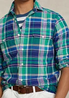 Classic Fit Plaid Oxford Workshirt