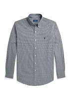 Classic Fit Plaid Stretch Poplin Shirt